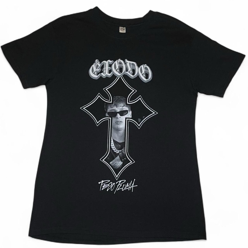 Peso Pluma Exodo Tour 2024 Concert Tee Size Medium Black T-shirt
